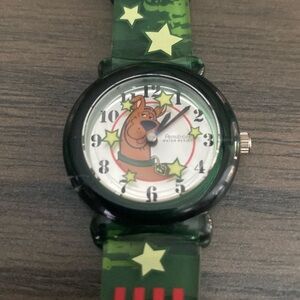 Armitron Scooby Doo Green camouflage watch 3 (stars) hand movement jelly band
